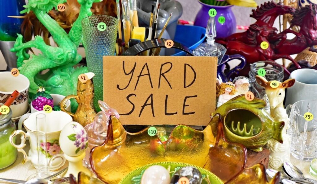 Garage sale yard sale