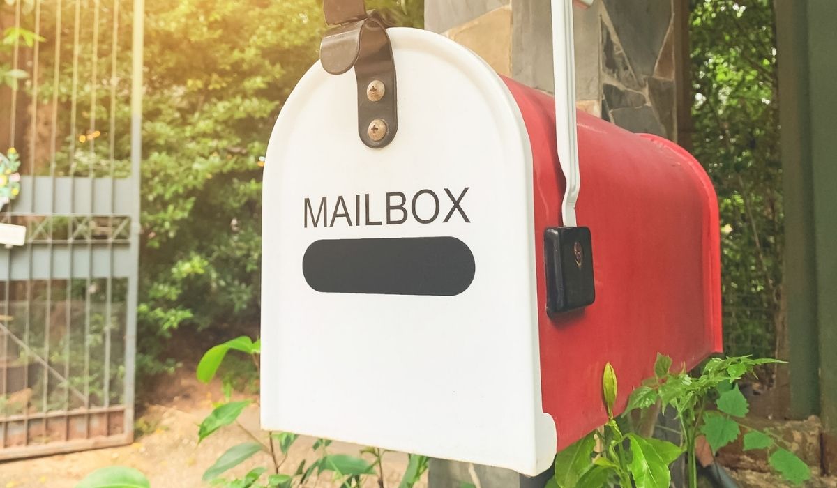 Mail Box front of the house with light flare