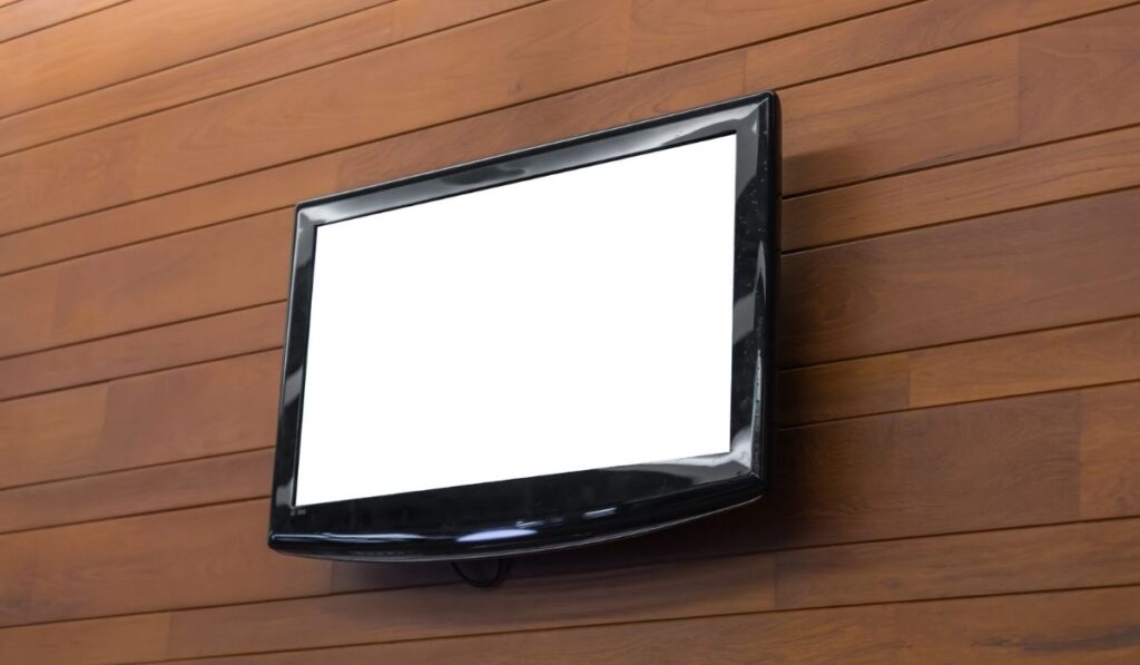 TV screen on wall