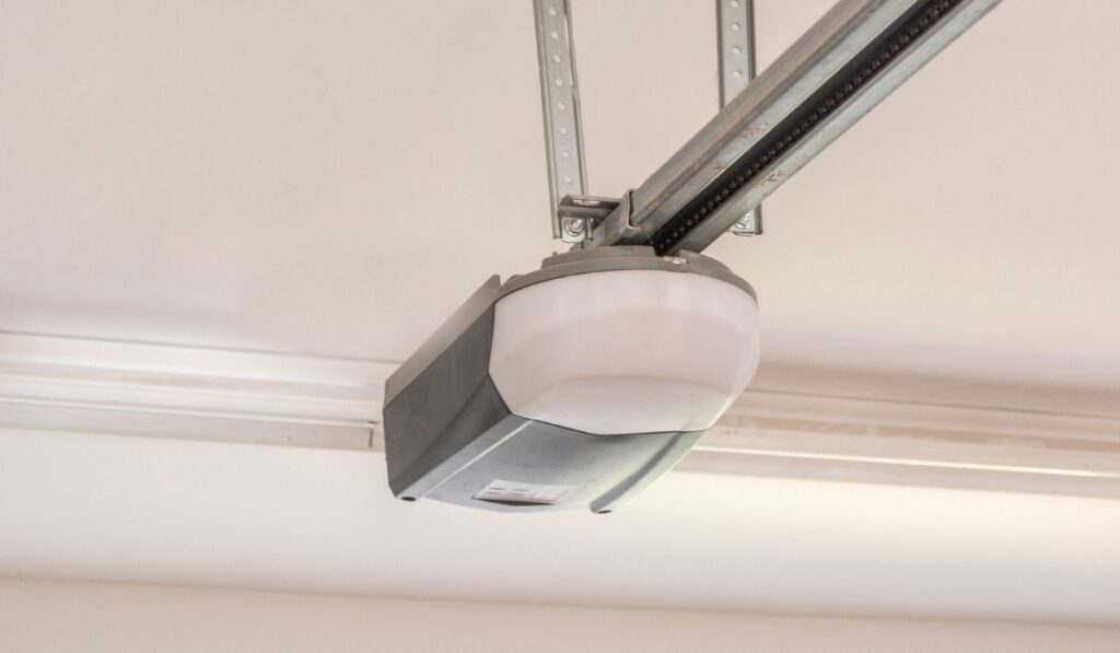 Automatic Garage Door Opener Motor on the Ceiling 