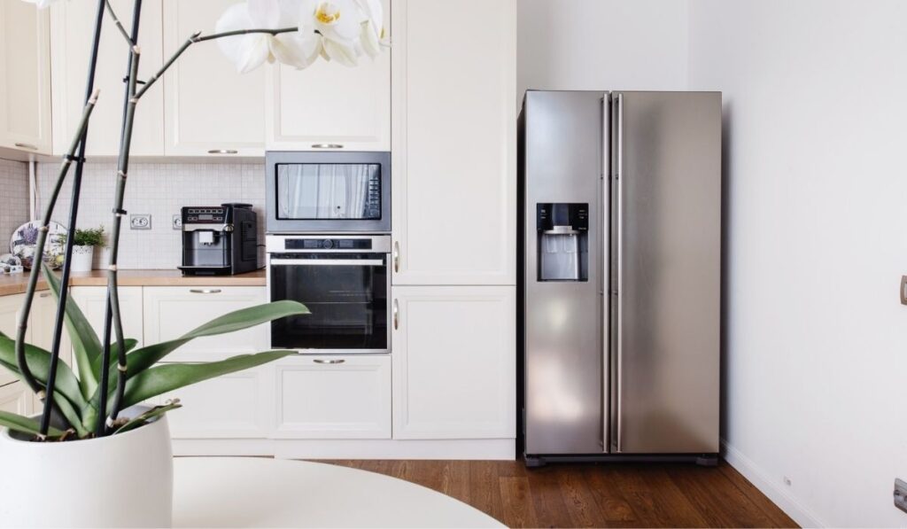 Modern appliances and new design in kitchen 