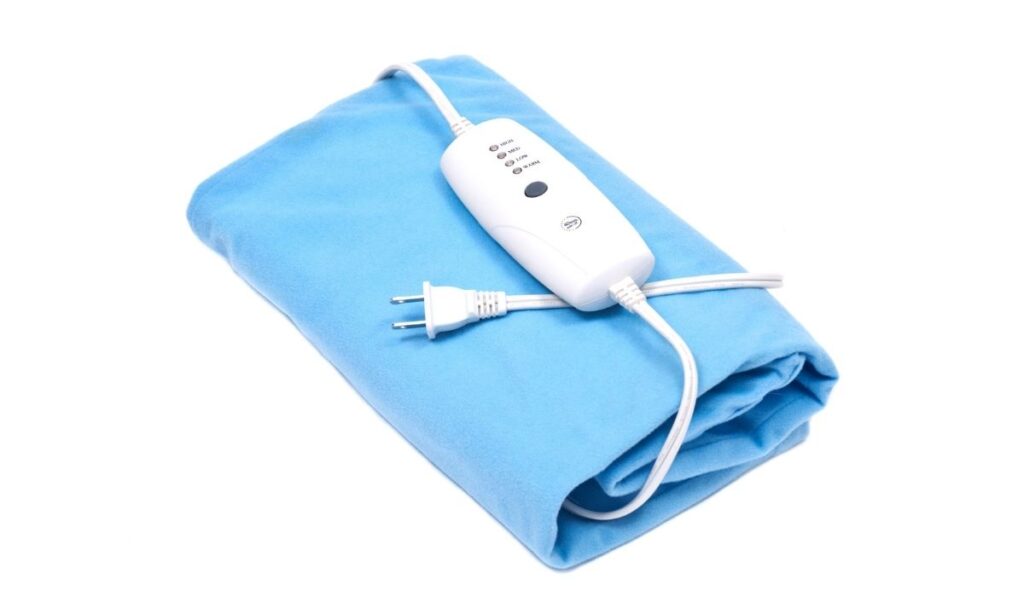 Blue electric heating pad