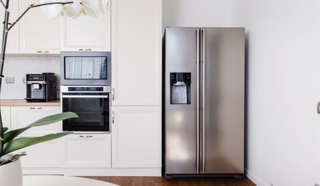Modern appliances and new design in kitchen 