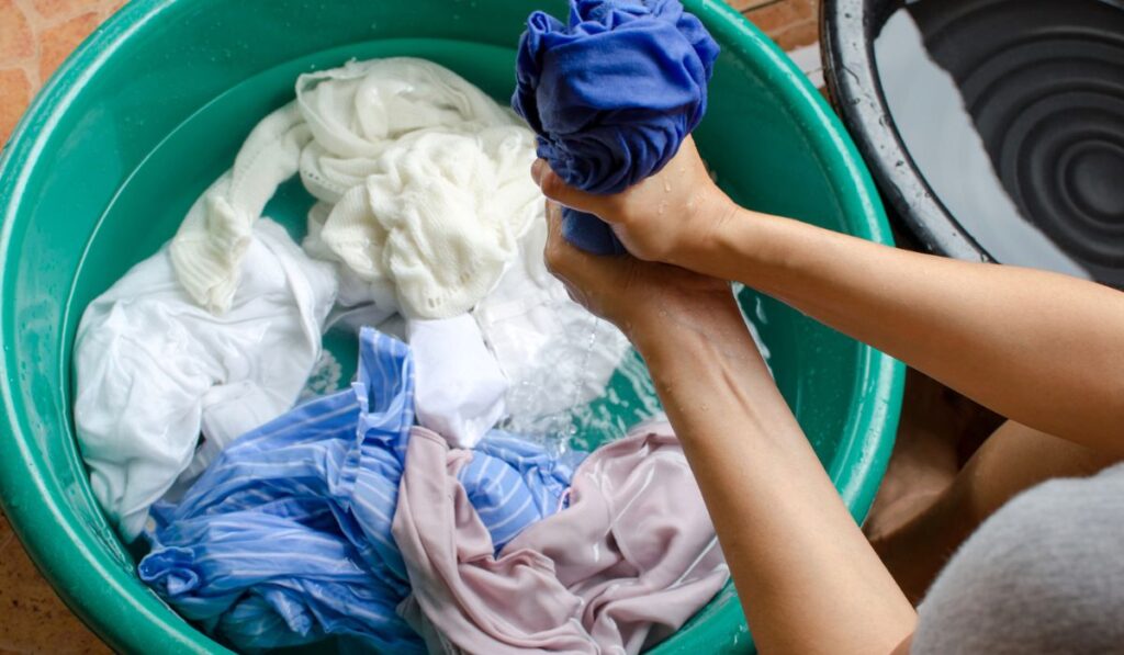 Women washing clothes